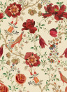 MINDTHEGAP Wallpaper Transsilvaniae Florilegium Green/ Red/ Taupe