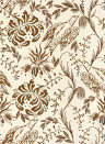 MINDTHEGAP Wallpaper Folk Embroidery Tobacco/ Off White