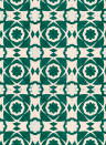Mindthegap Papier peint Aegean Tiles - Ultramarine Green