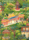 MINDTHEGAP Wallpaper Yuyuan Green/ Red/ Yellow/ Taupe