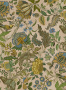 Josephine Munsey Wallpaper Chameleon Trail - Plaster Pink, Ochre and Blue