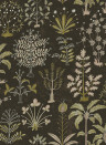 Josephine Munsey Wallpaper Cynthia - Black and Olive