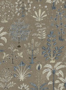 Josephine Munsey Wallpaper Cynthia - Mushroom and Blue