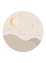Eijffinger Wandbild Star Sign Circles Beige - Scorpio