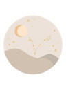 Eijffinger Wandbild Star Sign Circles Beige - Pisces