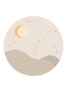 Eijffinger Wandbild Star Sign Circles Beige - Taurus