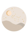 Eijffinger Wandbild Star Sign Circles Beige - Gemini