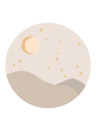 Eijffinger Wandbild Star Sign Circles Beige - Cancer