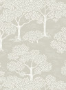 Littlephant Wallpaper Woodland Notes - Clay Beige