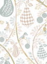 Littlephant Wallpaper Fruit Garden - White/ Pastel