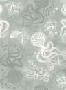 Littlephant Carta da parati Aquatic - Dusty Aqua