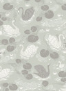 Littlephant Wallpaper Nobel Nymphs - Dusty Aqua