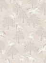 Littlephant Wallpaper Fairytale Fox - Dusty Pink