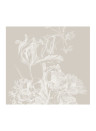 KEK Amsterdam Mural Engraved Flowers Grey 1 - L - 3m