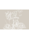 KEK Amsterdam Mural Engraved Flowers Grey 1 - XL - 4m