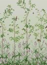 Little Greene Wallpaper Bird and Bluebell - Pea Green
