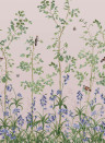 Little Greene Wallpaper Bird and Bluebell - China Clay