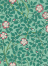Little Greene Wallpaper Briar Rose - Green Verditer