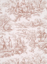 Little Greene Wallpaper Lovers Toile - Blush