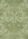 Little Greene Wallpaper Dahlia Scroll - Pea Green