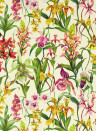 Harlequin Wallpaper Kalina - Parchment/ Forest/Azalea