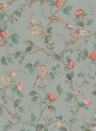 Eijffinger Wallpaper Good Nightingale - Light Blue/ Grey
