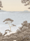 Isidore Leroy Papier peint panoramique Port Cros - Bleu Ocre Panel B