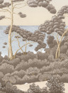 Isidore Leroy Papier peint panoramique Port Cros - Bleu Ocre Panel C