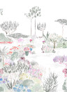 Isidore Leroy Papier peint panoramique Jardin de France - Gris Vert Panel A