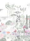 Isidore Leroy Papier peint panoramique Jardin de France - Gris Vert Panel B
