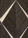 CMO Paris Wallpaper Sisal Losange - Noir/ Or