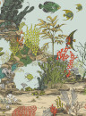 Josephine Munsey Papier peint Underwater Jungle - Soft Aqua/ Coral
