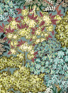 Josephine Munsey Wallpaper Broccoli Canopy Celadon/ Olive/ Deep Red