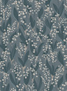 Sandberg Wallpaper Liljekonvalj Indigo Blue