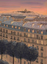 Isidore Leroy Mural Toits De Paris Coucher Le Soleil