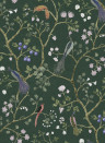 Rebel Walls Mural Songbirds - Emerald