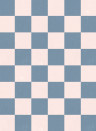Rebel Walls Carta da parati panoramica Chess - Blue/ Pink