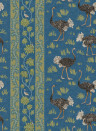 Josephine Munsey Papier peint Ostrich Stripe - Bright Blue
