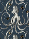 Josephine Munsey Wallpaper Octopoda Grand - Deep Sea Blue