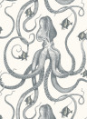 Josephine Munsey Papier peint Octopoda Grand - Hilles White