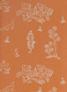 Andrew Martin Papier peint Wychwood - Melon Orange