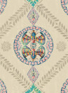 Mindthegap Carta da parati Abeille Decoratif - Taupe/ Red/ Blue