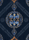 Mindthegap Papier peint Abeille Decoratif - Indigo/ Gold/ Gray