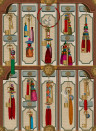 Mindthegap Wallpaper Grand Suite Keys - Taupe/ Red/ Gold