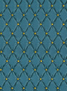 Mindthegap Papier peint Tufted Panel - Blue/ Gold