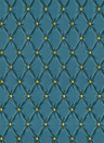 Mindthegap Wallpaper Tufted Panel - Blue/ Gold