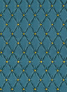 Mindthegap Carta da parati Tufted Panel - Blue/ Gold