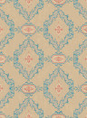 Mindthegap Papier peint The Bar Tapestry - Taupe/ Blue/ Red