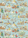 Sanderson Wallpaper Snow White - Puddle Blue