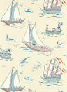 Sanderson Papier peint Donald Nautical - Sea Salt